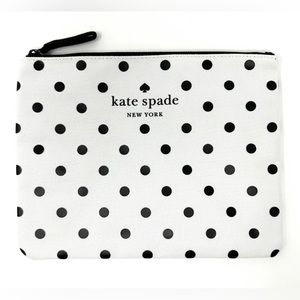 kate spade Black and White Polka Dot Cosmetic Bag